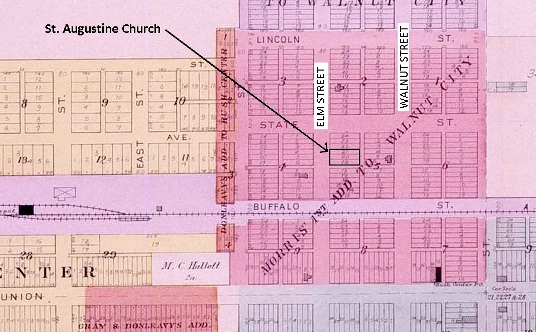 Location of St. Augustine Church