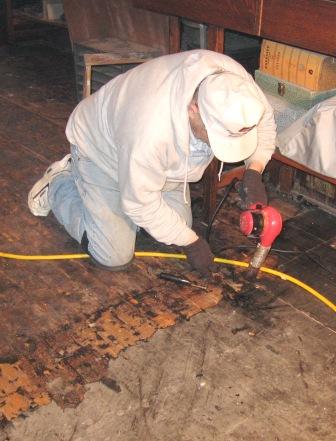 Stripping the floor